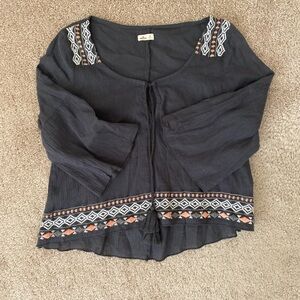Womens Hollister Top Size XS 3/4 Length Sleeve